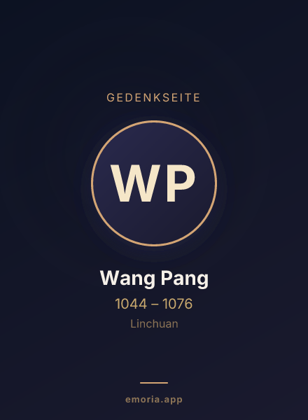 Gedenkportrait von Wang Pang