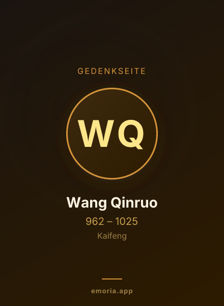 Gedenkportrait von Wang Qinruo