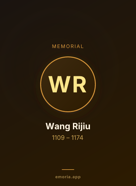 Memorial portrait of Wang Rijiu