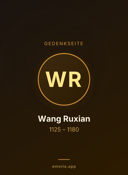 Gedenkportrait von Wang Ruxian