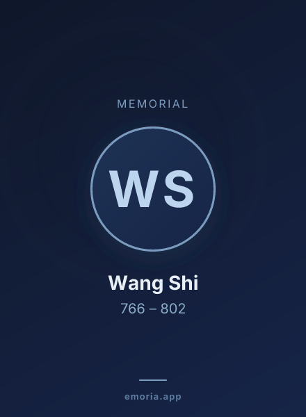 Memorial portrait of Wang Shi