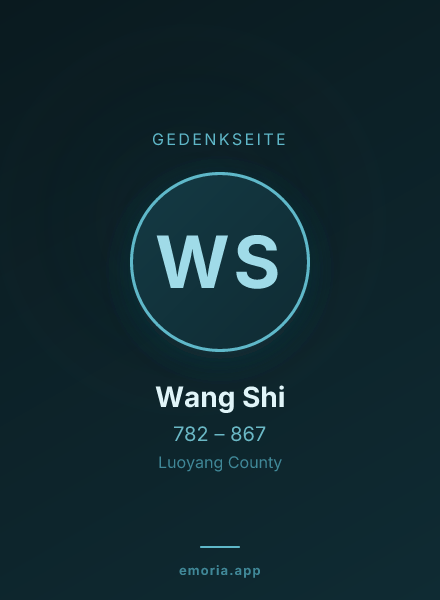 Gedenkportrait von Wang Shi