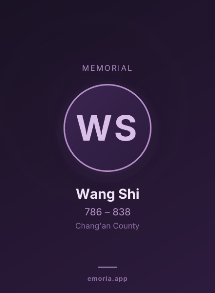 Memorial portrait of Wang Shi