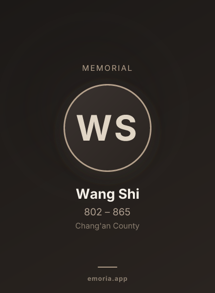 Memorial portrait of Wang Shi