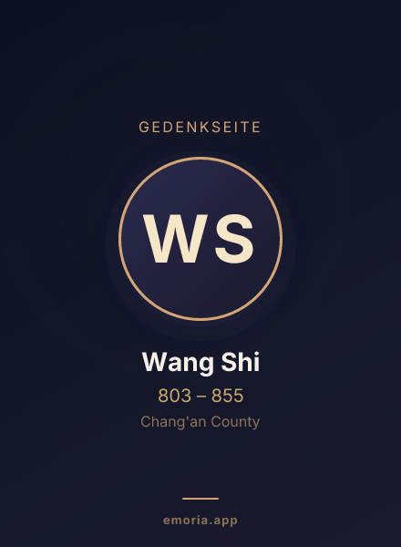 Gedenkportrait von Wang Shi