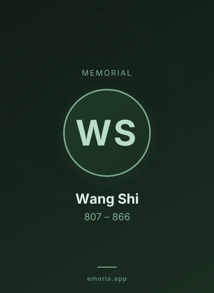 Memorial portrait of Wang Shi