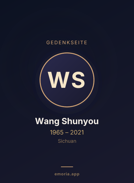 Gedenkportrait von Wang Shunyou