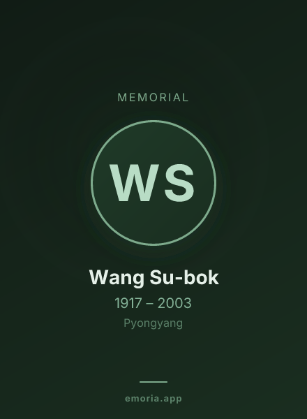Memorial portrait of Wang Su-bok