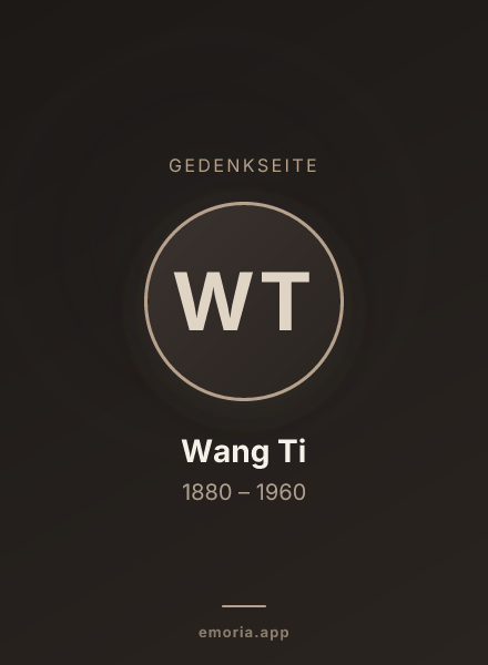 Gedenkportrait von Wang Ti