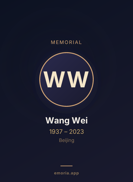 Memorial portrait of Wang Wei