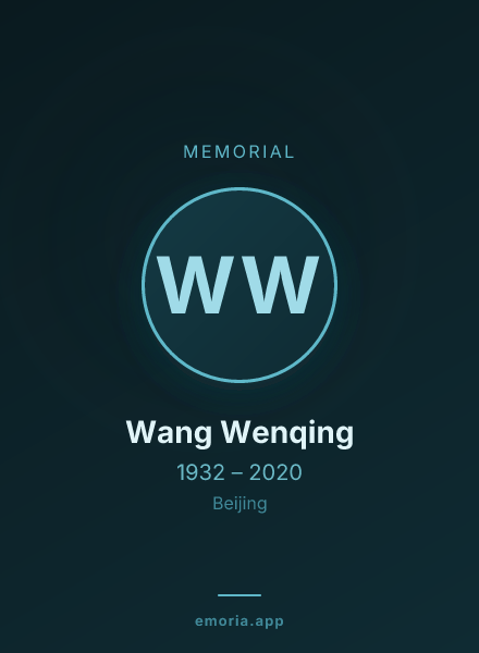 Memorial portrait of Wang Wenqing