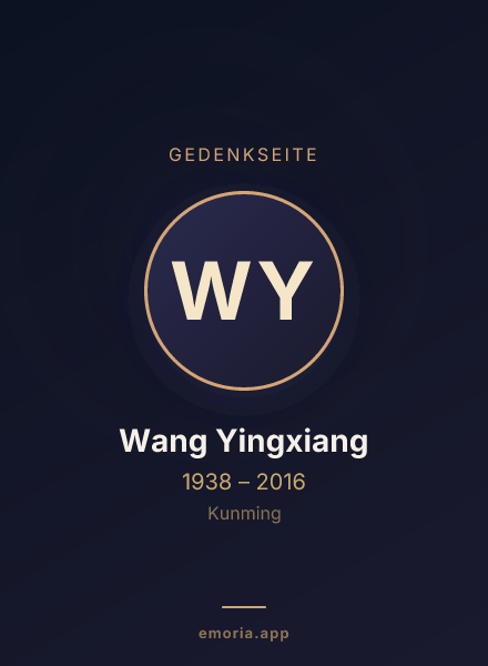 Gedenkportrait von Wang Yingxiang