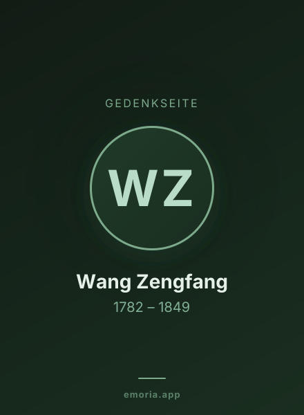 Gedenkportrait von Wang Zengfang
