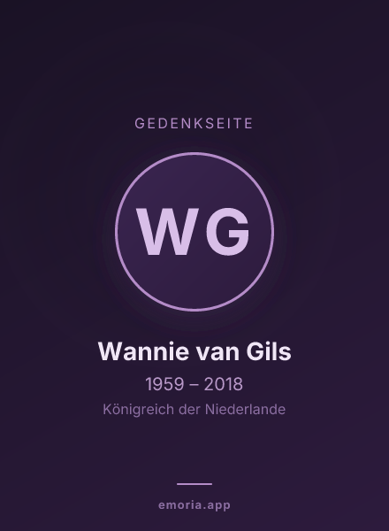 Gedenkportrait von Wannie van Gils