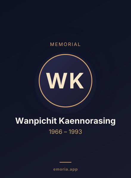 Memorial portrait of Wanpichit Kaennorasing