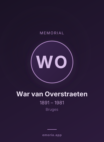 Memorial portrait of War van Overstraeten