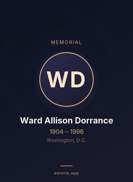Memorial portrait of Ward Allison Dorrance