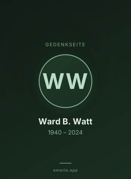 Gedenkportrait von Ward B. Watt