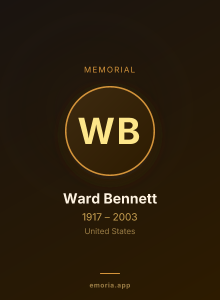 Memorial portrait of Ward Bennett