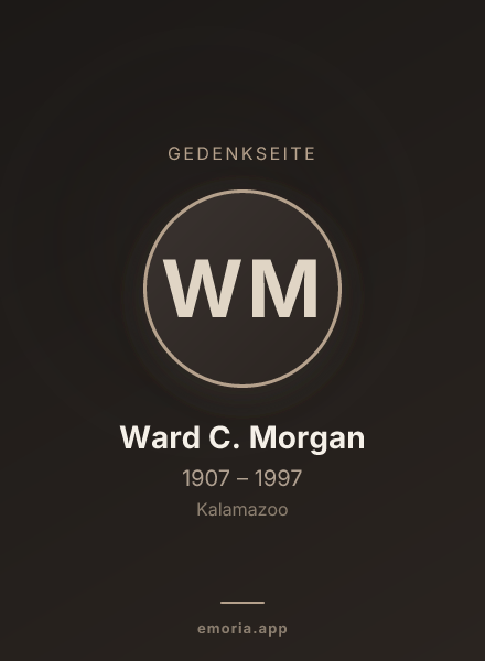 Gedenkportrait von Ward C. Morgan