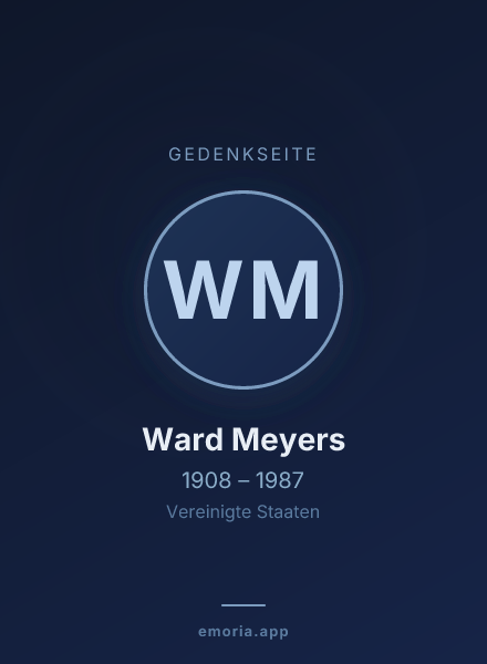Gedenkportrait von Ward Meyers