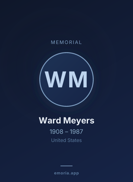 Memorial portrait of Ward Meyers