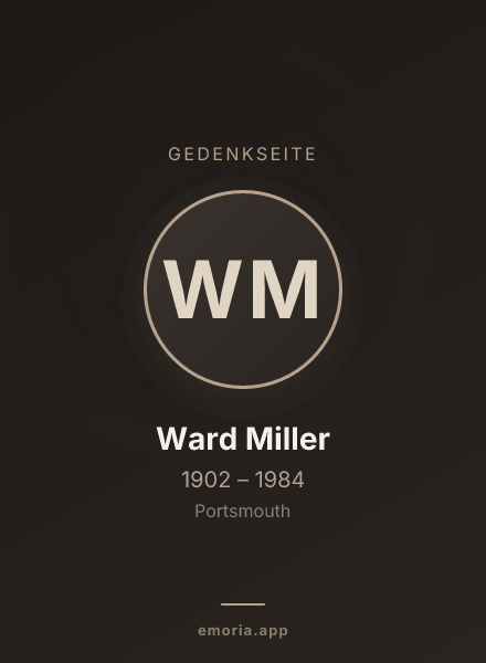 Gedenkportrait von Ward Miller