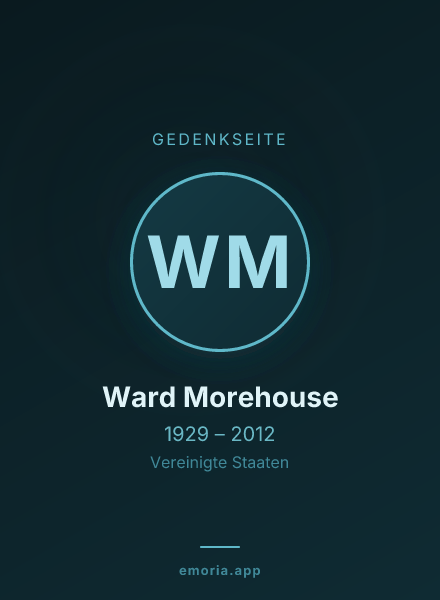 Gedenkportrait von Ward Morehouse