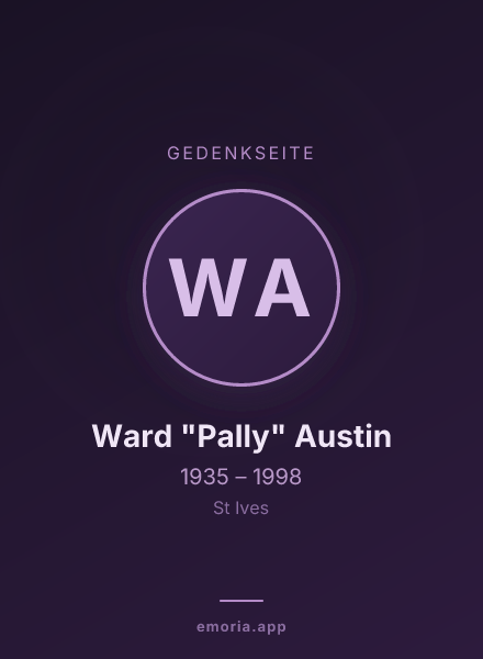 Gedenkportrait von Ward "Pally" Austin