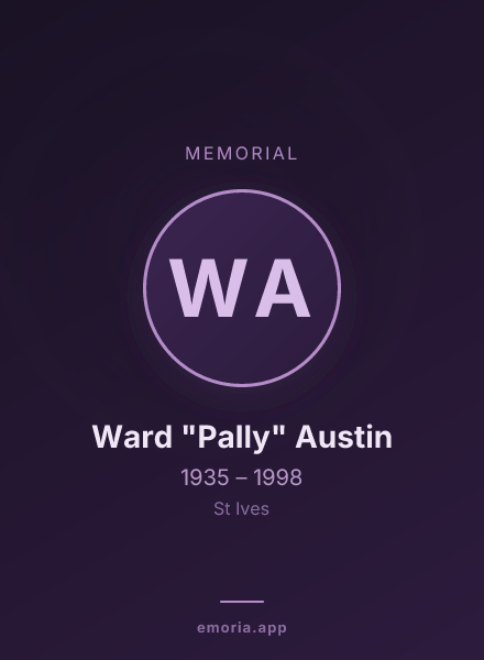 Memorial portrait of Ward "Pally" Austin