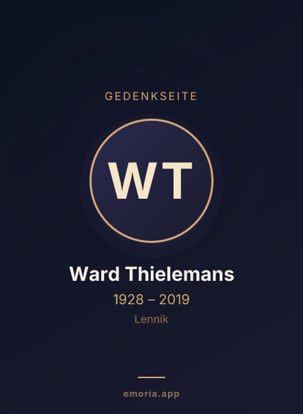 Gedenkportrait von Ward Thielemans