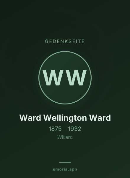 Gedenkportrait von Ward Wellington Ward