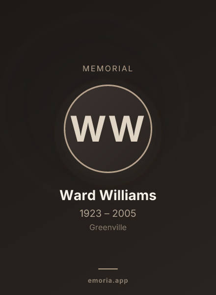 Memorial portrait of Ward Williams