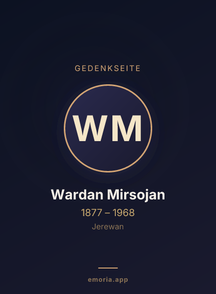 Gedenkportrait von Wardan Mirsojan