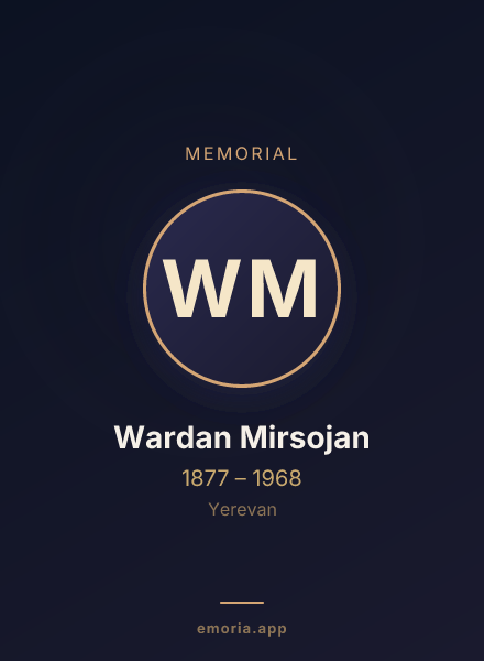 Memorial portrait of Wardan Mirsojan