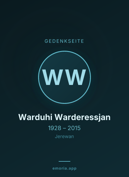 Gedenkportrait von Warduhi Warderessjan
