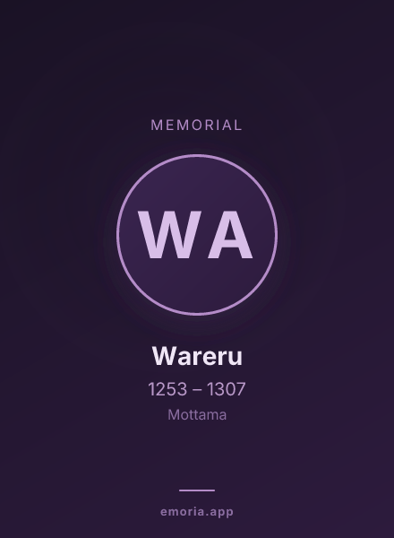 Memorial portrait of Wareru
