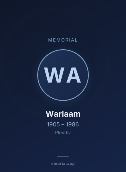Memorial portrait of Warlaam