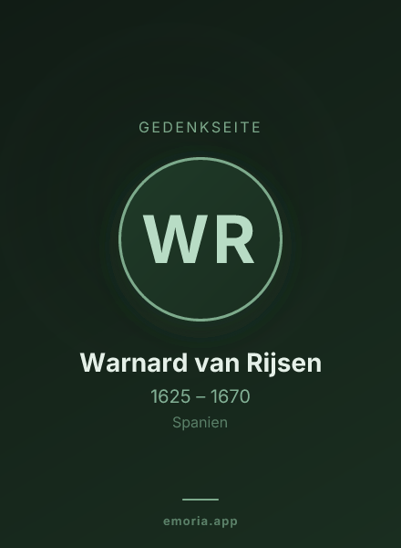 Gedenkportrait von Warnard van Rijsen