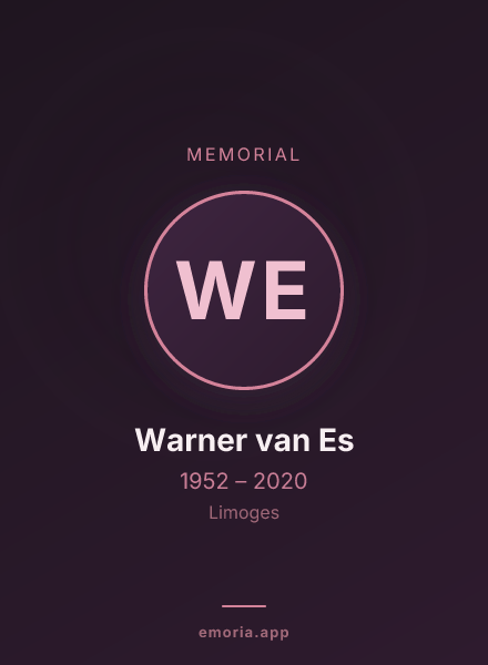 Memorial portrait of Warner van Es