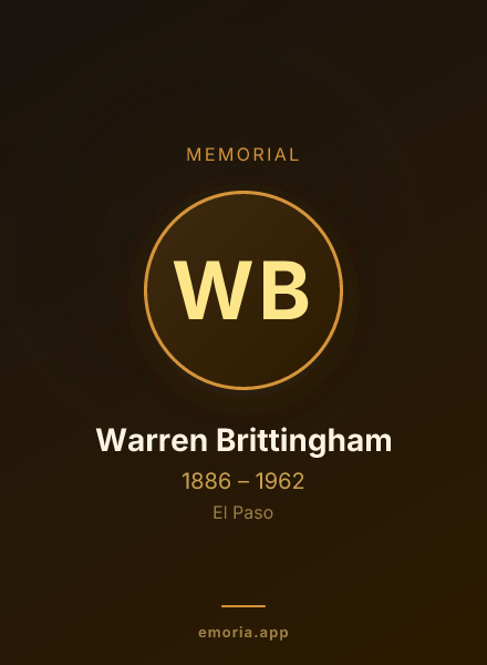 Memorial portrait of Warren Brittingham
