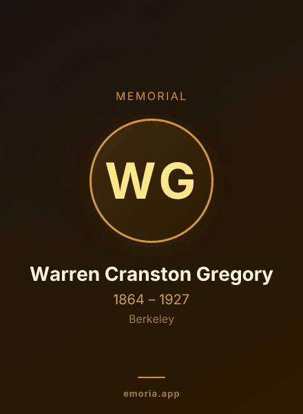 Memorial portrait of Warren Cranston Gregory