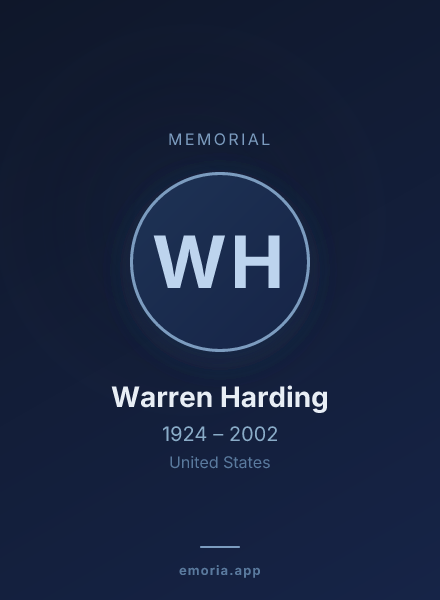 Memorial portrait of Warren Harding