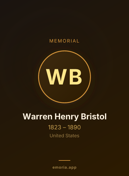 Memorial portrait of Warren Henry Bristol