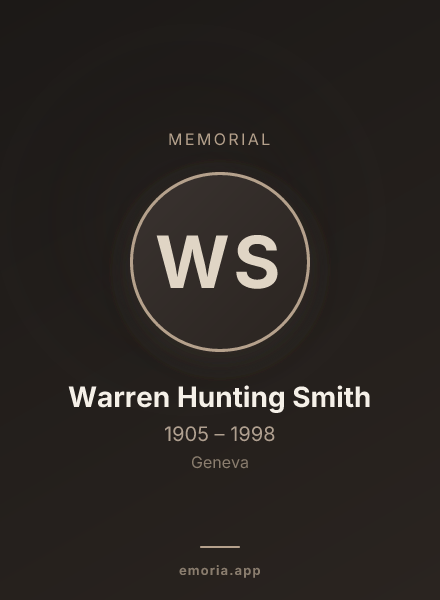 Memorial portrait of Warren Hunting Smith