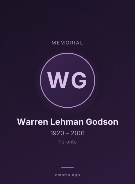 Memorial portrait of Warren Lehman Godson