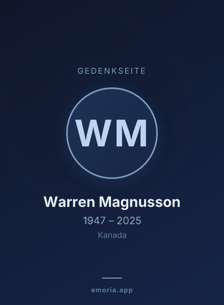 Gedenkportrait von Warren Magnusson