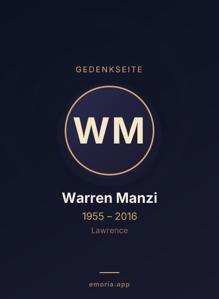 Gedenkportrait von Warren Manzi
