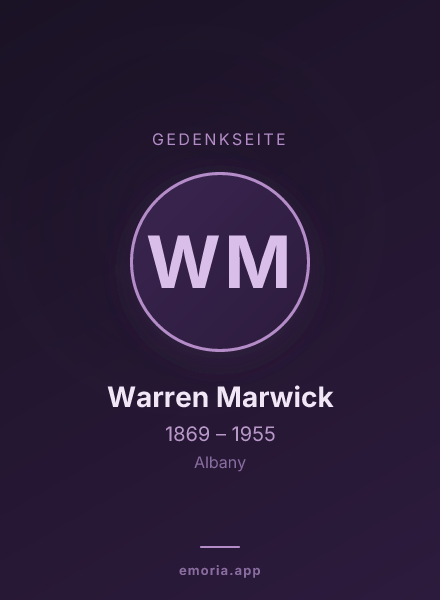 Gedenkportrait von Warren Marwick