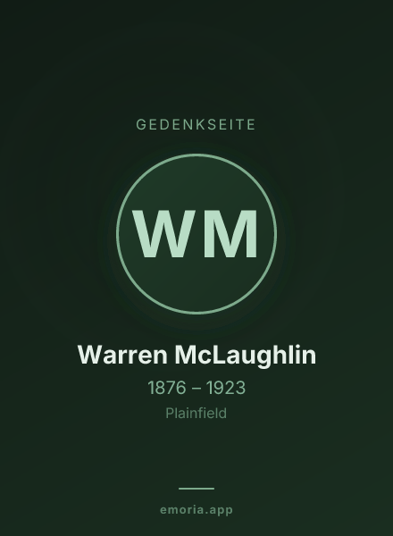 Gedenkportrait von Warren McLaughlin
